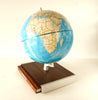 Vintage Rand McNally International World Globe with Hardcover Atlas in Stand (c.1978) - thirdshift