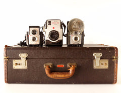 Vintage Flagship Airliner Black Leather Luggage by Wahl-Dredge, Inc. (c.1940s) - thirdshift