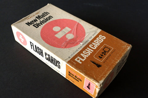 Vintage Teach-Me New Math Division Flash Cards, Complete Set of 41, 6 ...