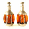 Vintage Amber and Pewter Decanters, Royal Holland Daalderop, Set of 2 (c.1930s) - thirdshift