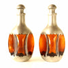 Vintage Amber and Pewter Decanters, Royal Holland Daalderop, Set of 2 (c.1930s) - thirdshift