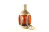 Vintage Royal Holland Pewter Daalderop Pinched Decanter, Amber and Metal N1 (c.1930s) - thirdshift