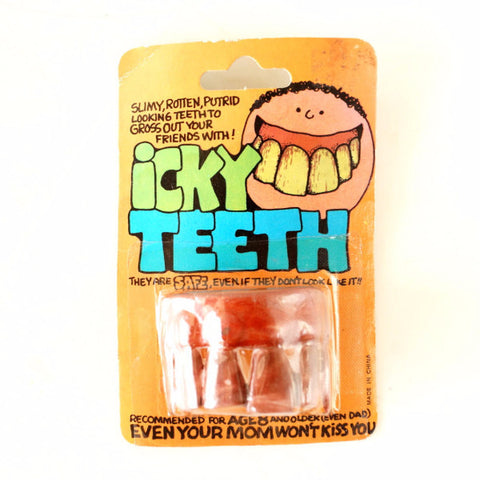 Vintage Halloween Icky Teeth Collectible in Original Package (c.1980s) - thirdshift