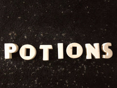 Vintage White Ceramic Push Pins "POTIONS" (c.1940s) - thirdshift
