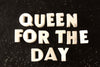 Vintage White Ceramic Push Pins "Queen For The Day" (c.1940s) - thirdshift