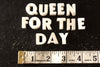 Vintage White Ceramic Push Pins "Queen For The Day" (c.1940s) - thirdshift