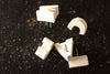 Vintage White Ceramic Push Pins "MAGIC" (c.1940s) - thirdshift