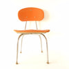 Vintage School Chair, Chrome and Orange Composite, C.F. Church Corex (c.1950s) N3 - thirdshift