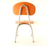 Vintage School Chair, Chrome and Orange Composite, C.F. Church Corex (c.1950s) N3 - thirdshift