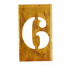 Vintage Brass Stencil Number "6" Reese's Interlocking Stencils, 4-1/2" tall (c.1950s) - thirdshift