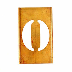 Vintage Brass Stencil Number "0" Reese's Interlocking Stencils, 4-1/2" tall (c.1950s) - thirdshift