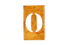 Vintage Brass Stencil Number "0" Reese's Interlocking Stencils, 4-1/2" tall (c.1950s) - thirdshift