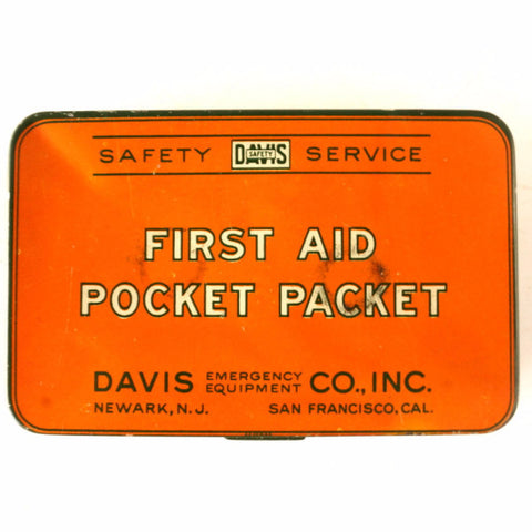 Vintage First Aid Pocket Packet Kit, Complete in Original Tin (c.1920s) - thirdshift