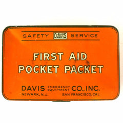 Vintage First Aid Pocket Packet Kit, Complete in Original Tin (c.1920s) - thirdshift
