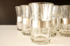 Vintage Beverage Mugs with Handles and Brushed Steel Band, Set of 8 (c.1950s) - thirdshift