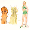 Vintage Wood Paper Doll "Sandy" with Clothing, made by Whitman (c.1940s) - thirdshift