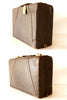 Vintage Large Suitcase in Dark Brown Textured Leather  (c.1940s) - thirdshift
