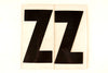 Vintage Industrial Marquee Sign Letter "Z", Black on Clear Thick Acrylic, 7" tall (c.1970s) - thirdshift