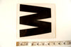 Vintage Industrial Marquee Sign Letter "W", Black on Clear Thick Acrylic, 7" tall (c.1970s) - thirdshift