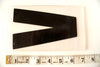 Vintage Industrial Marquee Sign Letter "V", Black on Clear Thick Acrylic, 7" tall (c.1970s) - thirdshift