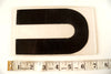 Vintage Industrial Marquee Sign Letter "U", Black on Clear Thick Acrylic, 7" tall (c.1970s) - thirdshift