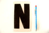 Vintage Industrial Marquee Sign Letter "N", Black on Clear Thick Acrylic, 7" tall (c.1970s) - thirdshift