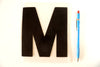 Vintage Industrial Marquee Sign Letter "M", Black on Clear Thick Acrylic, 7" tall (c.1970s) - thirdshift