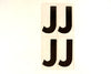 Vintage Industrial Marquee Sign Letter "J", Black on Clear Thick Acrylic, 7" tall (c.1970s) - thirdshift