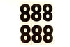 Vintage Industrial Marquee Number "8" Sign, Black on Clear Thick Acrylic, 7" (c.1970s) - thirdshift