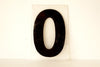 Vintage Industrial Marquee Number "0" Sign, Black on Clear Thick Acrylic, 7" (c.1970s) - thirdshift
