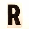 Vintage Industrial Marquee Sign Letter "R", Black on Clear Thick Acrylic, 7" tall (c.1970s) - thirdshift