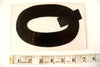 Vintage Industrial Marquee Sign Letter "Q", Black on Clear Thick Acrylic, 7" tall (c.1970s) - thirdshift