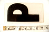 Vintage Industrial Marquee Sign Letter "P", Black on Clear Thick Acrylic, 7" tall (c.1970s) - thirdshift