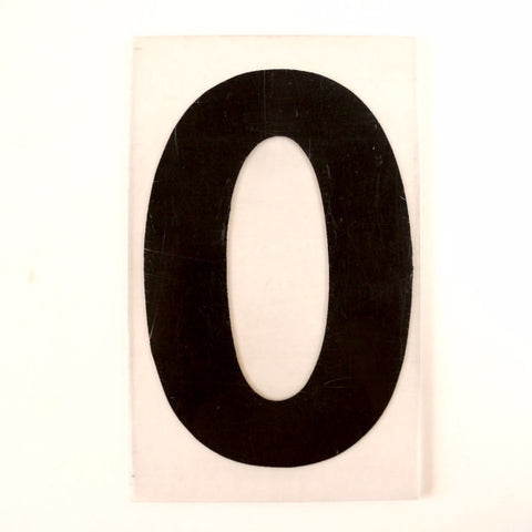 Vintage Industrial Marquee Sign Letter "O", Black on Clear Thick Acrylic, 7" tall (c.1970s) - thirdshift