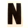 Vintage Industrial Marquee Sign Letter "N", Black on Clear Thick Acrylic, 7" tall (c.1970s) - thirdshift