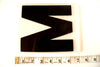 Vintage Industrial Marquee Sign Letter "M", Black on Clear Thick Acrylic, 7" tall (c.1970s) - thirdshift