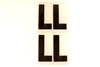Vintage Industrial Marquee Sign Letter "L", Black on Clear Thick Acrylic, 7" tall (c.1970s) - thirdshift
