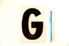 Vintage Industrial Marquee Sign Letter "G", Black on Clear Thick Acrylic, 7" tall (c.1970s) - thirdshift