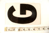 Vintage Industrial Marquee Sign Letter "G", Black on Clear Thick Acrylic, 7" tall (c.1970s) - thirdshift