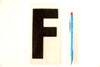 Vintage Industrial Marquee Sign Letter "F", Black on Clear Thick Acrylic, 7" tall (c.1970s) - thirdshift