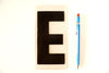 Vintage Industrial Marquee Sign Letter "E", Black on Clear Thick Acrylic, 7" tall (c.1970s) - thirdshift