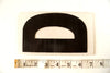 Vintage Industrial Marquee Sign Letter "D", Black on Clear Thick Acrylic, 7" tall (c.1970s) - thirdshift