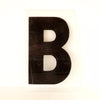 Vintage Industrial Marquee Sign Letter "B", Black on Clear Thick Acrylic, 7" tall (c.1970s) - thirdshift