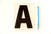 Vintage Industrial Marquee Sign Letter "A", Black on Clear Thick Acrylic, 7" tall (c.1970s) - thirdshift