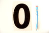 Vintage Industrial Marquee Number "0" Sign, Black on Clear Thick Acrylic, 7" (c.1970s) - thirdshift