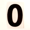 Vintage Industrial Marquee Number "0" Sign, Black on Clear Thick Acrylic, 7" (c.1970s) - thirdshift