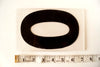 Vintage Industrial Marquee Number "0" Sign, Black on Clear Thick Acrylic, 7" (c.1970s) - thirdshift