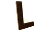 Vintage Industrial Letter "L" 3D Sign Letter in Black Heavy Plastic, 5" tall (c.1980s) - thirdshift