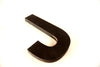 Vintage Industrial Letter "J" 3D Sign Letter in Black Heavy Plastic, 5" tall (c.1980s) - thirdshift