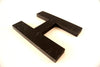 Vintage Industrial Letter "H" 3D Sign Letter in Black Heavy Plastic, 5" tall (c.1980s) - thirdshift